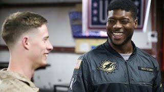 NFL Stars Delanie Walker Byron Maxwell and Cam Jordan Complete Weeklong USO Tour [upl. by Analah]