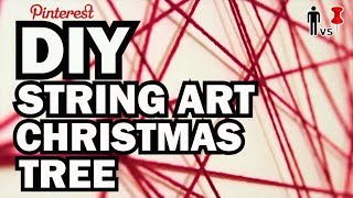 DIY String Art Xmas Tree  Broke for the Holidays [upl. by Alyk]