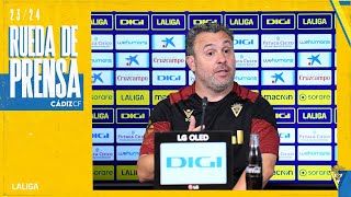 Rueda de prensa de Sergio González en la previa del Cádiz  Girona  Cádiz Club de Fútbol [upl. by Arahahs]