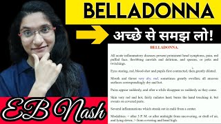 Belladonna  EB Nash  Belladonna 30  Belladonna 200  Belladonna homeopathic medicine in hindi [upl. by Pironi]