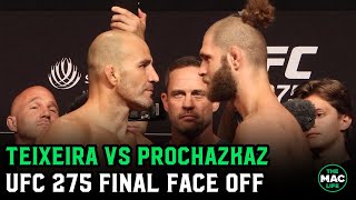 Glover Teixeira vs Jiri Prochazka Final Face Off  UFC 275 Official WeighIns [upl. by Yelra494]