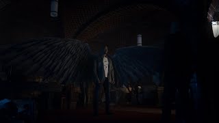 Lucifer S05E05  Amenadiel shows his immortality and wings [upl. by Lyrrehs]