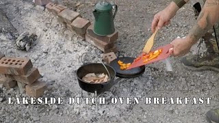 Lakeside Dutch oven breakfast [upl. by Schrick]