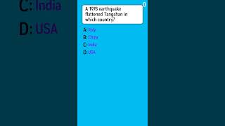 Which country was Tangshan flattened by a 1976 earthquake [upl. by Anerahs]