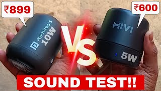 PORTRONICS SOUND DRUM 1 10W VS MIVI PLAY 5W SOUND TEST  PORTRONICS SOUND DRUM 1 10W  MIVI PLAY 5W [upl. by Haidebez172]