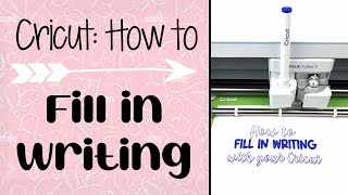 Cricut Tutorial How to Fill in any Font with your Cricut [upl. by Jehu]