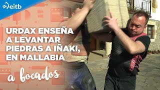 Urdax enseña a levantar piedras a Iñaki en Mallabia [upl. by Kalli]