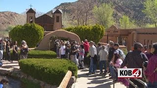 Thousands make pilgrimage to El Santuario de Chimayo [upl. by Leontina]