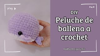 TUTORIAL para tejer a CROCHET🐳 PELUCHE DE BALLENA 🐳  📏 10 cm de alto 📏   Addha 🦊 [upl. by Leihcim32]