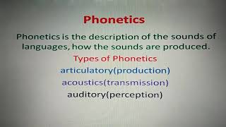 Phoneticsdefinition of phonetics [upl. by Faria233]