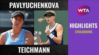 Anastasia Pavlyuchenkova vs Jil Teichmann  2020 Strasbourg Second Round  WTA Highlights [upl. by Notlrak778]