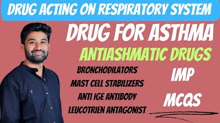 DRUG USE IN BRONCHIAL ASTHMAANTIASTHMATIC DRUGSSJPHARMASAHADEOSAWAKE [upl. by Cralg]