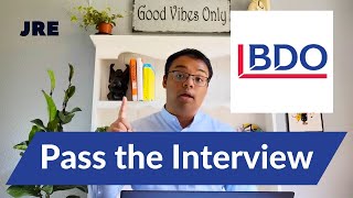 BDO Pass the Interview  BDO Amberjack 2021  Hirevue interview [upl. by Airebma]