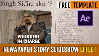 YOUNGEST IN CHARGE SIDHU MOOSE WALA  AE  NEWSPAPER SLIDE SHOW TEMPLATE Free download [upl. by Tham]