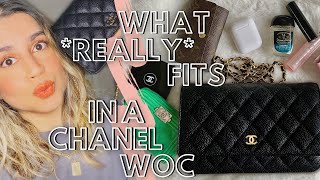 What REALLY Fits in a Chanel Wallet On Chain WOC  3 Tips [upl. by Aidas735]