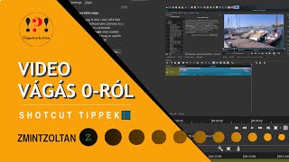 Videóvágás kezdőknek ingyenes videóvágó szoftverrel  ShotCut videóvágó tutorial magyarul [upl. by Ahsercal]