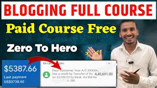 Blogging Full Course for Beginners  Free Blogging Course in Hindi  Blogging Full Course 2023 [upl. by Alexandre]