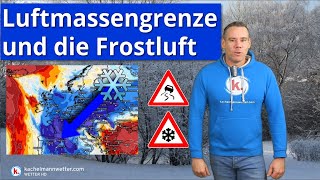 Wintereinbruch mit Luftmassengrenze und knackiger Frostluft [upl. by Zelazny]