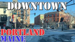 Portland  Maine  4K Downtown Drive [upl. by Karie313]