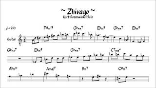 Kurt Rosenwinkel  Zhivago  Guitar Solo Transcription [upl. by Jessen]