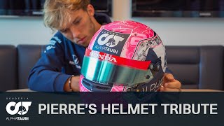 Pierre Gaslys Helmet Tribute to Anthoine Hubert [upl. by Ennaxxor]