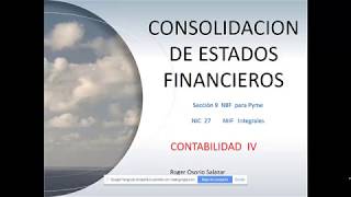 Consolidación de Estados Financieros 01 [upl. by Nylak]