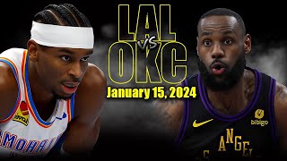 Los Angeles Lakers vs Oklahoma City Thunder Full Game Highlights  January 15  202324 NBA Season [upl. by Llennahs762]