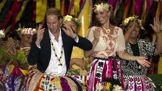 William and Kate dance in Tuvalu [upl. by Alyacim278]