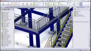 Aula 13  SolidWorks Estrutura Metálica 4º parte Guarda Corpo horizontal [upl. by Orville658]