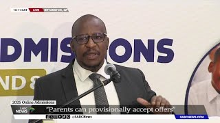 Gauteng Department of Education  School admissions update with MEC Matome Chiloane [upl. by Eronaele]