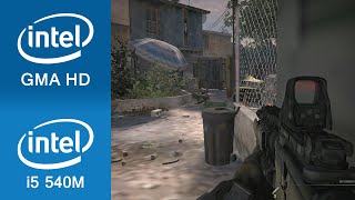 Call Of Duty Modern Warfare 2 Gameplay Intel GMA HD  Intel i5 540M Notebook  Laptop [upl. by Lenhart]