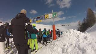 Dolomites Seiser Alm Skiing with Rae [upl. by Eirased71]