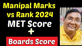 MET marks vs rank 2024Manipal marks vs rankMET rank vs branchMET resultManipal rank vs college [upl. by Beaudoin249]