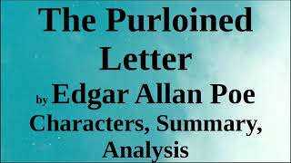 The Purloined Letter by Edgar Allan Poe Introduction  Characters  detailed Summary in Bengali [upl. by Tsirc]