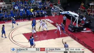 Mens Basketball Indiana State vs Iowa State  November 24 2016 [upl. by Skye]