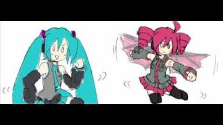 Miku and Tetos PoPiPo Battle [upl. by Hsitirb646]