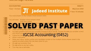 045212mj21  IGCSE Accounting Solved Past Papers  MCQs  2022 [upl. by Whatley]