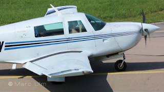 Mooney M20J 201 departure from Augsburg airport [upl. by Ycal]