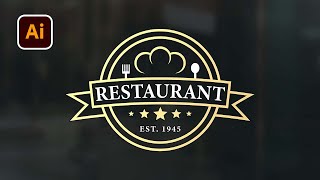 How to Make a Restaurant Logo in Illustrator [upl. by Rudich602]