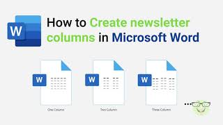 How to Create newsletter columns in Microsoft Word [upl. by Bender489]