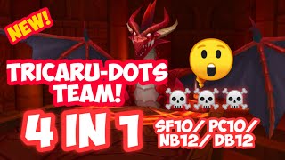 summoners war new 4 in 1 tricarudots team NB12  DB12  PC10 SF10 [upl. by Yllac]