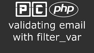 PHP beginners tutorial 55  validating email with filter var [upl. by Silbahc]