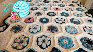 Crochet an African Flower Weighted Blanket Fast and Easy [upl. by Nohsav]