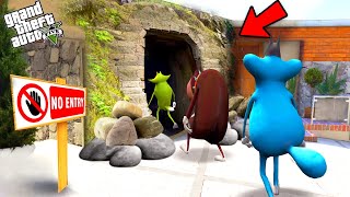 Oggy Found Secret Tunnel Outside Oggys House In GTA 5 Gta 5 mods With Oggy And Jack [upl. by Neffets19]