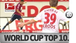 Top 10 Goals  World Cup Stars [upl. by Lrat779]