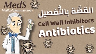 Pharmacology Cell Wall Inhibitors Antibiotic penicillinsCephalosporins etc MedSالمضادات الحيوية [upl. by Aluino]