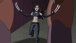 X23Laura Kinney scenes from the 2009 cartoon WOLVERINE AND THE XMEN [upl. by Eet]