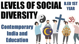 LEVELS OF SOCIAL DIVERSITY BED FIRST YEAR CONTEMPORARY INDIA AND EDUCATION EXPLAINED COMPLETELY [upl. by Gemmell]