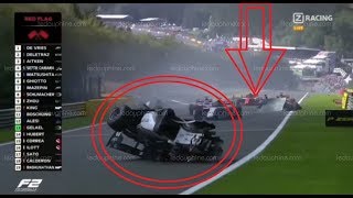 F2 spa 2019 FATAL crash Antoine Hubert and Juan Manuel Correa [upl. by Yentyrb578]