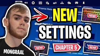 Mongraals NEW Settings in Fortnite Chapter 5 BEST SENSITIVITY [upl. by Eatnad]